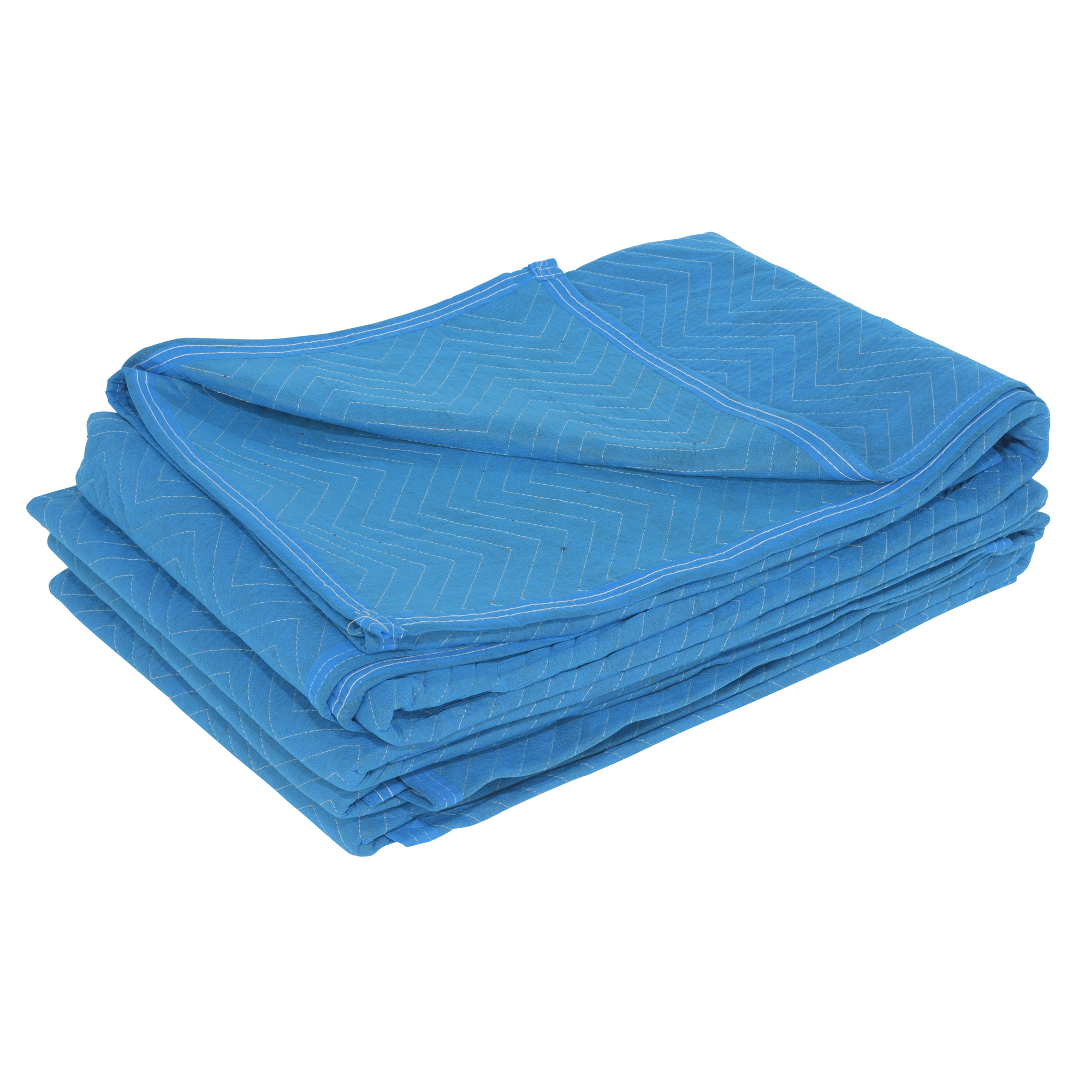 Vestil Moving Blanket - 80in. x 72in., Cotton Fabric, Blue, 4 Pcs, Model# QPC-7280-DP-4PK
